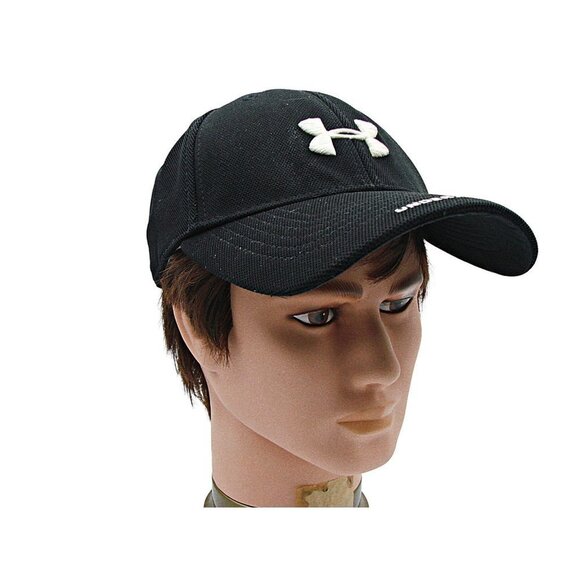 Under Armour Unisex Adults Black White 4 Way Stretch Hat Baseball Cap Black Sz M - Picture 5 of 12